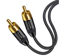 Yeung Qee RCA Digital Audio Coaxial Cable 3m, Braided RCA Male to Male 5.1 SPDIF Digital Stereo Audio Cable Video Cord for Home Theater, HDTV, Subwoofer, Hi-Fi Systems(3m)