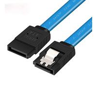 Yeung Qee SATA Cables III, 6 Gbps Straight Data Cable with Locking Latch, 18 Inch, Compatible SATA HDD, SSD, CD Drive, CD Writer (Blue)