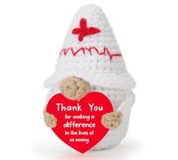 YEUYUQIU Funny Thank You Gifts for Nurses, Handmade Crochet Gnome Decor, Appreciation Presents for Women Men, Best Nurse Doctor Mentor Social Worker Birthday, You Make A Difference
