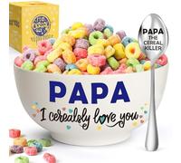 YEUYUQIU Papa Gifts for Grandpa - Granddaughter's Ideal Father's Day & - Cereal Bowl & Killer Spoon Set
