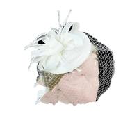 Yeuyyben Elegant Women's Pillbox Fascinators Hat Headband Tea Party Fascinator Hat Veil Hat For Cocktail