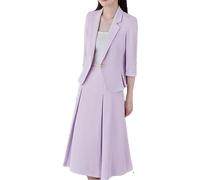 Yeuyyben Women Skirt Suits Spring Summer Suits Jacket Single Button Ladies Formal Office Business Work Jacket Skirt Suit Set
