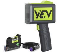 YEV Handheld Inkiet Printer VP127 Upgraded Enhanced 16-Hour Continuous Printing with Photoelectric Sensor for Batch Numbers, Logos, Serial Numbers, Barcodes, and QR Codes on Various Materials (Green)