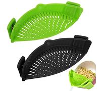 YEVIOR Clip on Strainer for Pots Pan Pasta,Silicone Food Pan Strainer