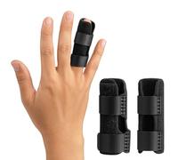 YEVON 2PCS Trigger Finger Splint - Enhanced Finger Brace with 2 Aluminum Support Bars for Broken Fingers, Arthritis, Straightener & Immobilization (Suitable for Middle, Ring & Little Finger)