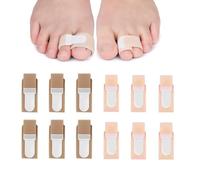 YEVON Hammer Toe Straightener for Bent Toes - 12pcs Reusable Toe Wraps with Adjustable Splint - Hammer Toe Protectors, Foot Orthotics for Men Women