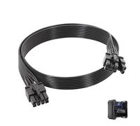 YEVON PCIE Cable for Corsair Modular PSU - 65cm 8 Pin to 6+2 Pin PCIE Extension Power Cable for Thermaltake ARESGAME, Male to Male GPU Connector for AXi, RMi, RGB, Toughpower