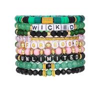 YEVON Witch Movie Merchandise Bracelets - Friendship Bracelet Set with Crown & Witch Hat Charms - Adjustable Magnetic Couple Bracelets - Matching Bracelet for Women Girls Fans Gifts