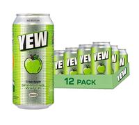 YEW Crisp Apple Sparkling Water - 12 x 440ml Cans - ZERO Sugar, ZERO Sweetener, All Natural Apple Flavoured Water, ZERO Calories, Gluten Free, Keto Friendly and Vegan Healthy Fizzy Drink
