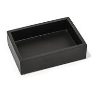 Yew Design Matte Black Square Soap Dish, Hand Soap Holder for Bathroom, Shower, Countertop, Bathtub, Wash Room, Kitchen with Non-Slip Protective Pads