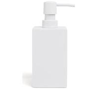 Yew Design Matte White Soap Dispenser for Bathroom, 15oz Square Rustproof Liquid Hand Dish Soap Dispenser Pump for Kitchen Sink, Countertop, and Bathroom