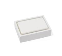 Yew Design Matte White Square Soap Dish, Hand Soap Holder for Bathroom, Shower, Countertop, Bathtub, Wash Room, Kitchen with Non-Slip Protective Pads