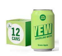 YEW Green Apple Zero Sugar Flavoured Sparkling Water, 12 x 330ml Cans