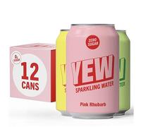 YEW Sparkling Water Mixed Pack - 12 x 330ml Cans, ZERO Sugar, ZERO Sweetener, All Natural Rhubarb, Apple and Yuzu Grapefruit Flavoured Water, Keto Friendly, Vegan Healthy Fizzy Drink