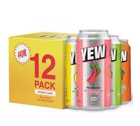 YEW Sparkling Water Mixed Pack - 12 x 440ml Cans, ZERO Sugar, ZERO Sweetener, All Natural Apple, Lemon, Tangerine and Rhubarb Flavoured Water, Keto Friendly, Vegan Healthy Fizzy Drink