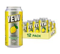 YEW Zesty Lemon Sparkling Water - 12 x 440ml Cans - ZERO Sugar, ZERO Sweetener, All Natural Lemon Flavoured Water, ZERO Calories, Gluten Free, Keto Friendly and Vegan Healthy Fizzy Drink