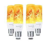 Yewclls Flame Bulb E27 Flame Effect LightFlickering Light 3.5W LED Outdoor Flickering Light for Halloween House Garden Bar Party Wedding Restaurant Decoration (4 Pack)