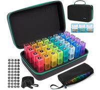Yewltvep Monthly Pill Organizer 3 Times a Day, Pill Box Organizer with 32 Daily Compartments, 30 Day Pill Holder with Hard Shell Travel Case