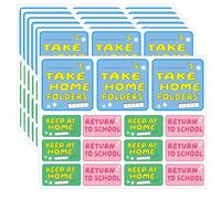 YEWROXY - 150 Pcs folder labels for elementary students, cute take-home folders for back to school and keep at home sticker labels for teachers classroom school