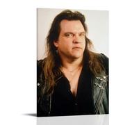 YEWURQW Meat Loaf(1) Poster Wall Art Canvas Cover Vintage Aesthetic Poster Decorative Painting for Living Room Bed Room 08x12inch(20x30cm) Frame-style-10
