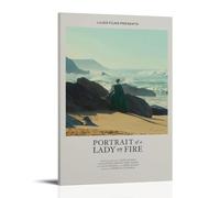 YEWURQW Portrait of A Lady on Fire Poster Wall Art Canvas Cover Vintage Aesthetic Poster Decorative Painting for Living Room Bed Room 12x18inch(30x45cm) Frame-style