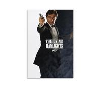 YEWURQW The Living Daylights James Bond 007 1987(7) Poster Wall Art Canvas Cover Vintage Aesthetic Poster Decorative Painting for Living Room Bed Room 16x24inch(40x60cm) Unframe-style-8