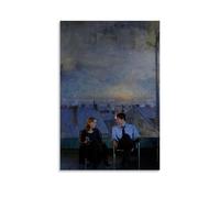 YEWURQW The Office American TV Series Jim And Pam(1) Poster Wall Art Canvas Cover Vintage Aesthetic Poster Decorative Painting for Living Room Bed Room 08x12inch(20x30cm) Unframe-style