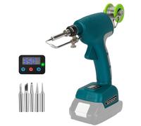 YEX-BUR Cordless Soldering Iron for Makita 18V Battery, 75W Digital Adjustable Temperature 200-460℃ Soldering Gun with 50g 0.04" Solder Wire, 5 Tips for Repairing Welding