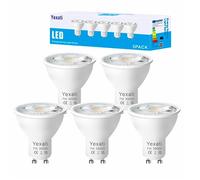Yexati LED Bulb GU10,550 lumens, 7w(Equivalent to 50w Led Halogen), Warm White 3000k,Non Dimmable, Pack of 5