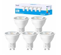 Yexati LED Bulb GU10,660 lumens, 7w(Equivalent to 50w Led Halogen), Nature White 4000k,Non Dimmable, Pack of 5