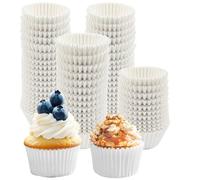 YEXEXINM 1000Pcs White Greaseproof Paper Cupcake Cases, 50mm Baking Cups, Disposable, For Social Events, Celebrations, Birthday, Holidays, Family Gathering