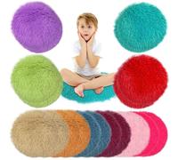 YEXEXINM 20 Pack Kids Crazy Carpet Circle Seats 16 Inch Round Floor Mat Kids Colorful Floor Cushions Soft Educational Classroom Rug for School Home Group Activity Learning Marker Playing Areas