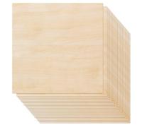 YEXEXINM 20 Pack Plywood Sheets, 300 x 300 x 1.5mm Basswood Sheets Unfinished Balsa Wood Sheets with Smooth Surfaces Square Wood Boards for DIY Crafts Model Painting Laser Engraving