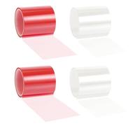 YEXEXINM 4 Rolls of Lens Repair Tape, Self Adhesive Car Lens Tape 16.4 ft x 2 Inches Auto Lens Repair Tape Auto Tail Light & Headlight Crack Repair Film(2 Red, 2 Clear)