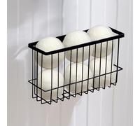 YEXEXINM Magnetic Dryer Ball Holder for Laundry Room Organization, Accommodates Six Dryer Balls, Black Iron Dryer Ball Container