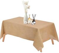 YEXEXINM Natural Burlap Tablecloth, 63x108 inch Rectangle Farmhouse Jute Tablecloth for Holiday Party Home Kitchen Indoor Table