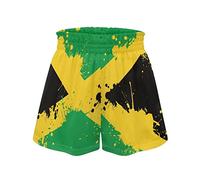 YEXIATODO Soft Comfy Activewear Lounge Shorts with Pockets for Women, Jamaica Flag, M