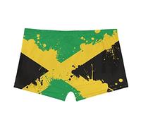 YEXIATODO Spandex Shorts Women High Waisted Hot Pants for Gym Dance, Jamaica Flag, M