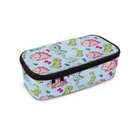 Yexignaon Cartoon Dinosaur Pencil Case for Girls Cute Big Capacity Pencil Case Pouch with Mesh Pocket Lightweight Stationery Pen Bag for Girls Party Bag Fillers for Kids Pencils Sharpener