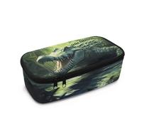 Yexignaon Crocodile Pencil Case Large Capacity Kids Pencil Box for School Lightweight Stationery Pen Bag for Boys Pencils Crayons Markers Set in One Box