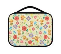 Yexignaon Flower Capybara Bible Cover Case for Girls Cute Design Bible Organizer Bag with Zipper Lightweight Bibles Cover for Daily Use Bibles Study Supplies