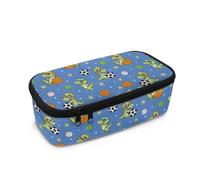 Yexignaon Football Dinosaur Pencil Case for Boys Stationery Pen Bag Big Capacity Pencil Box for Boys Really Useful Pencils Bag with Mesh Pocket School Supplies for Kids