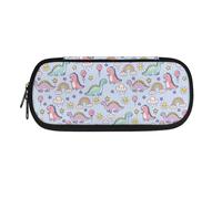 Yexignaon Kawaii Dinosaur Girls Pencil Case Large Capacity Cute Pencil Box for Girls Stationery Pen Bag with Stand Practical Pencils Party Bag Fillers for Kids Makeup Bag