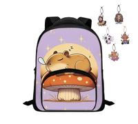 Yexignaon Mushroom Capybara Backpack for Kids Girls Purple Toddler Bookbag Ages 2-4 Lightweight Girls Backpack for Preschool Kindergarten Daycare Back to School Gifts