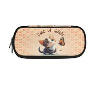 Yexignaon Pencil Case That is Cat Cute Pen Case for Girls Primary School Large Capacity Marker Pen Bag with Inner Pocket and Pen Holder Gifts for Friends