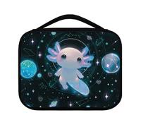 Yexignaon Space Axolotl Bible Cover for Boys Girls 6-8 Kids Bible Cover Case with Handle Medium Size Lightweight Bible Carrier Bag for Daily Life Trip