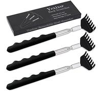 Yexixsr 3 Pack Back Scratcher Extendable Metal Back Scratcher for Men Women Adults, Telescoping Back Massager with Rubber Handles, Christmas Gift Stocking Stuffers