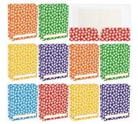 Yexiya 24 Pcs Dog Folders Paw Print Folders with Pocket Multi Colored Puppy for Breeders Paperwork Dog Pocket File for Kids Students Educational and Learning Activities Classroom (Multicolor)