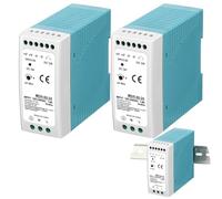 Yexiya 24 VDC 24V 2.5A DIN Rail Power Supply MDR 60W DIN Rail Dual Output (Input: 100-240VAC, Output: 24VDC, 50/60HZ) Power Supply Switching Converter DC(2 Pcs) (2 Pcs)