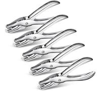 Yexiya 5 Pcs Small Hole Punch 1/8 Inches Bulk Circle Mini Hole Puncher Metal Tiny Single Hole Paper Punch for Craft Tag DIY Office School Home Greeting Cards Scrapbook Back School Supplies